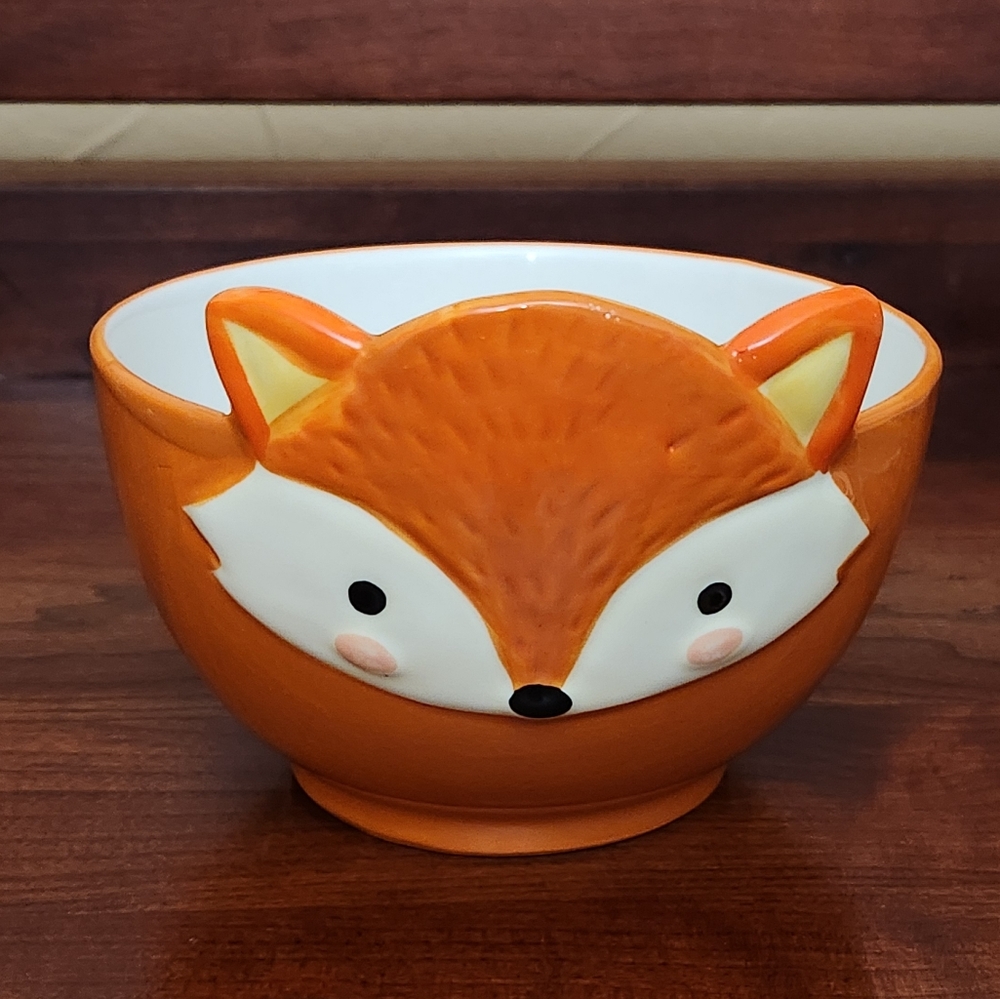 Charming Orange Fox Ceramic Bowl by Global Design Connections